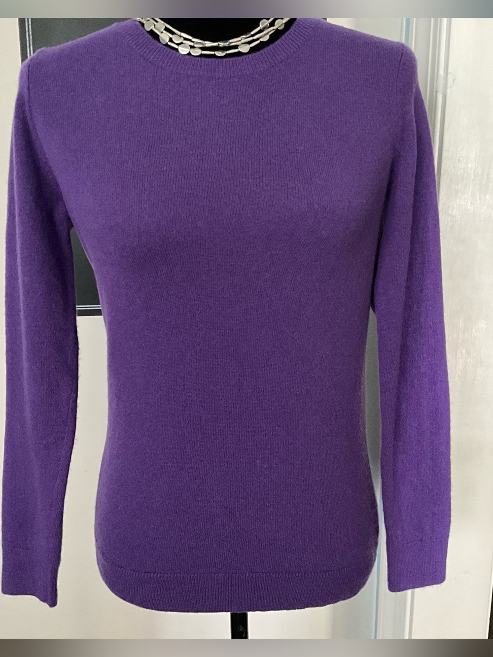 100% Cashmere Talbots Scoopneck Sweater Purple Sweater Size Small Sz 6